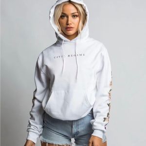 Civil Regime Champion White Roses Hoodie